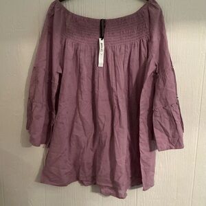 NWT Coco + Carmen Women’s Smocked Neckline and Bell Sleeves Top